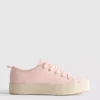 Canvas-jute-sneakers med flad sål