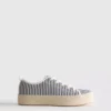 Canvas-jute-sneakers med flad sål
