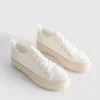 Canvas-jute-sneakers med flad sål