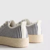 Canvas-jute-sneakers med flad sål