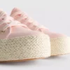 Canvas-jute-sneakers med flad sål