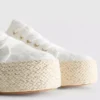 Canvas-jute-sneakers med flad sål