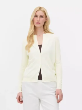 Cardigan med rund hals