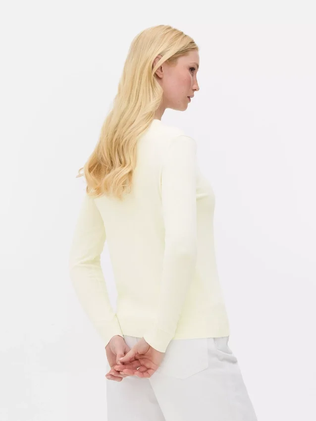 Cardigan med rund hals