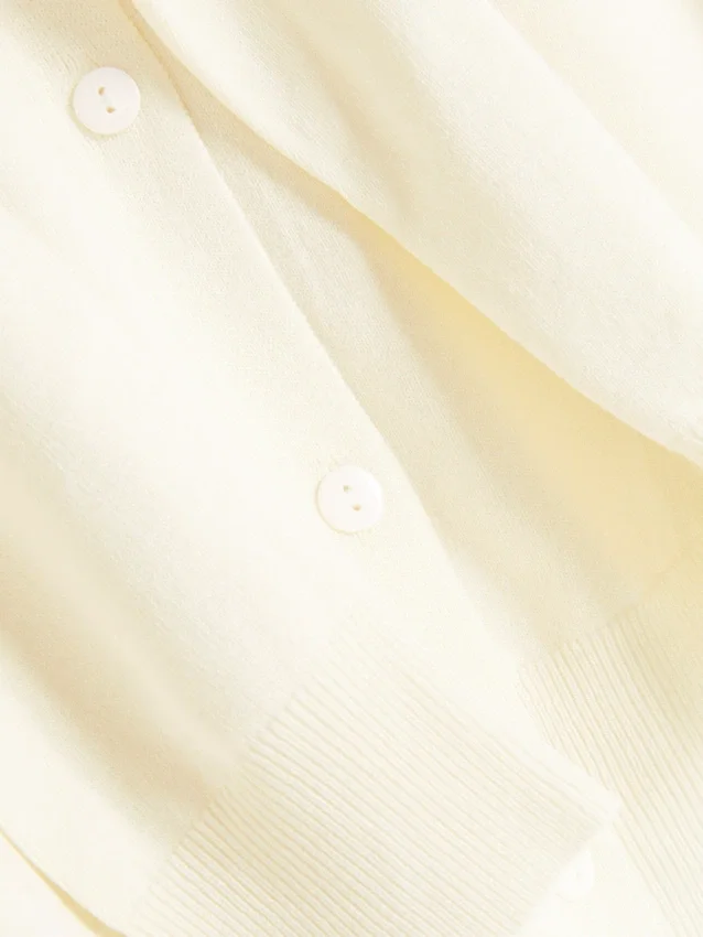Cardigan med rund hals