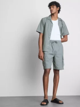 Cargo-shorts i linneblanding