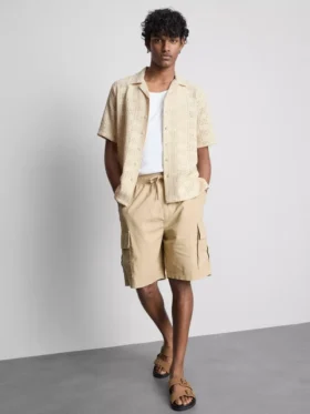 Cargo-shorts i linneblanding