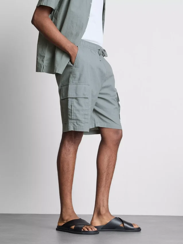Cargo-shorts i linneblanding