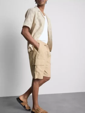 Cargo-shorts i linneblanding