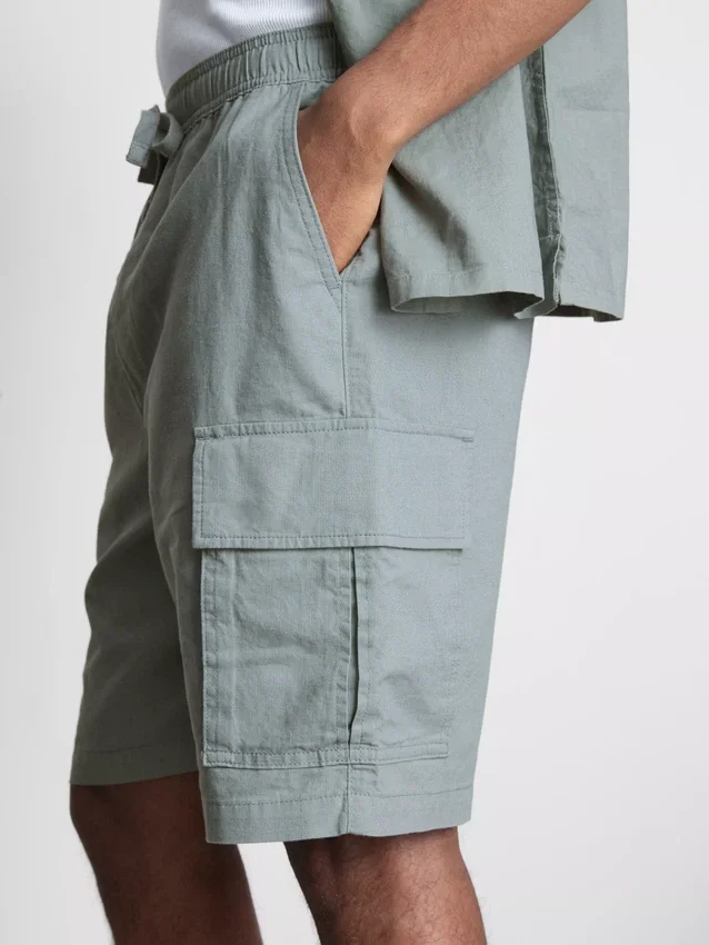 Cargo-shorts i linneblanding