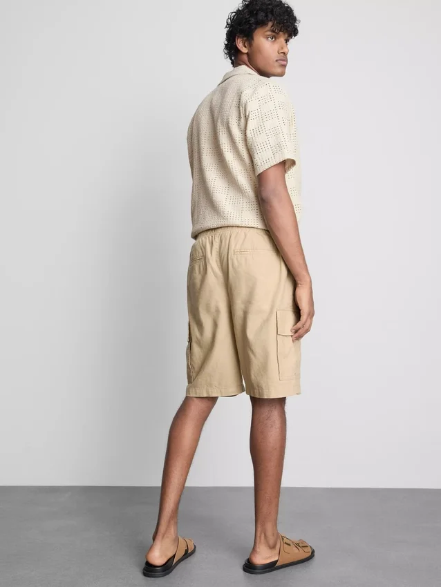Cargo-shorts i linneblanding