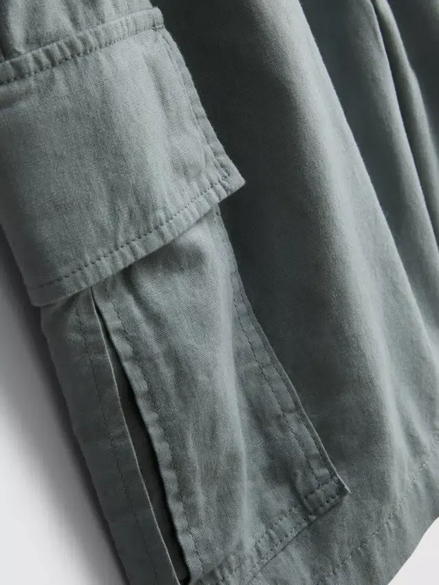 Cargo-shorts i linneblanding