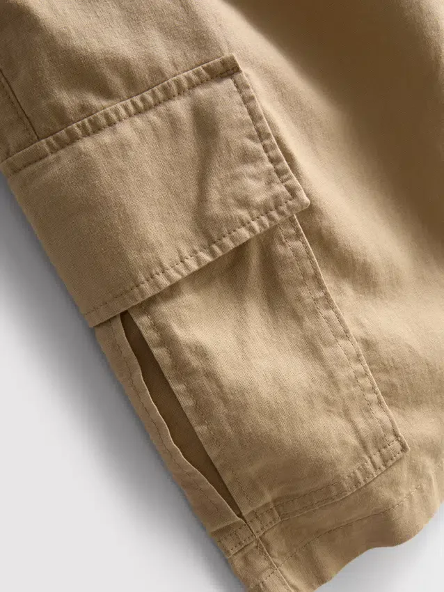 Cargo-shorts i linneblanding