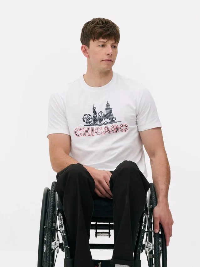 Chicago-T-shirt med korte ærmer