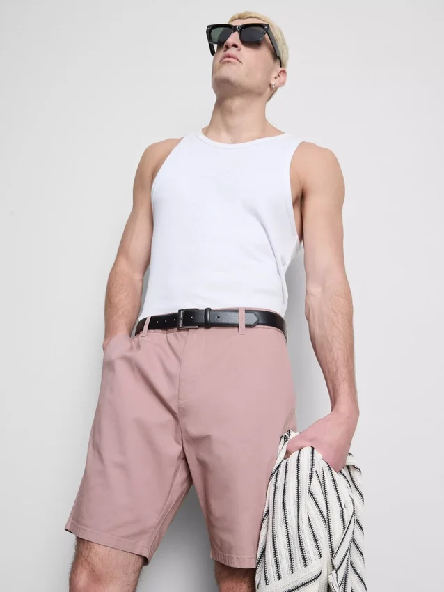 Chino-shorts med højt bomuldsindhold