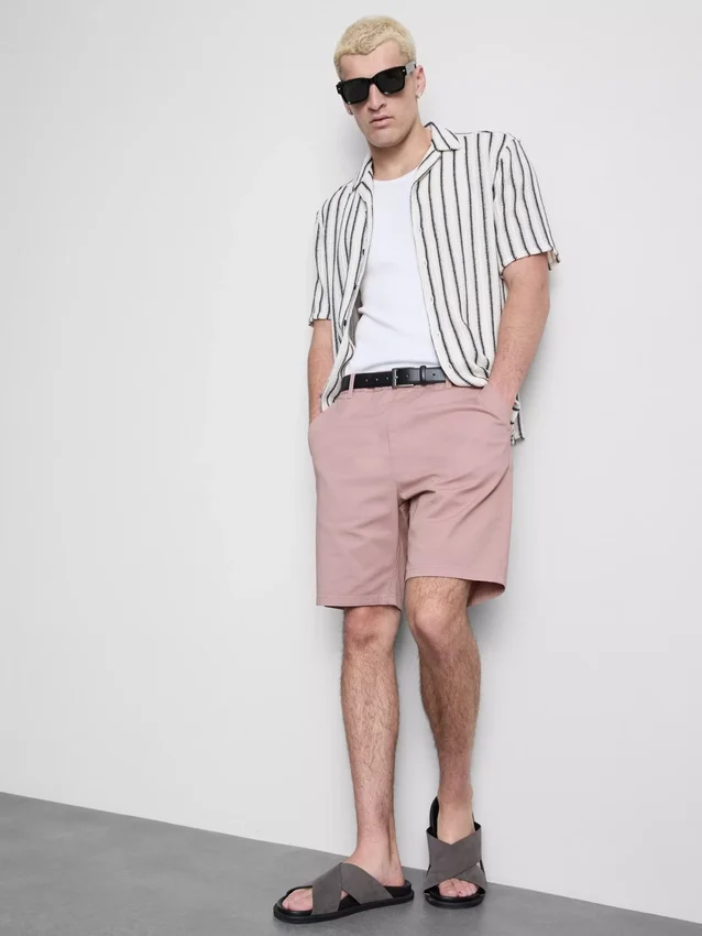 Chino-shorts med højt bomuldsindhold