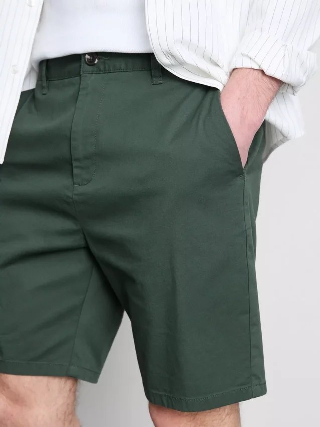 Chino-shorts med højt bomuldsindhold