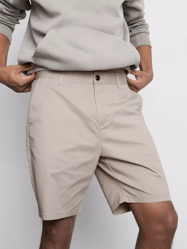 Chino-shorts med højt bomuldsindhold
