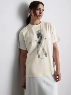 Christina Aguilera bomulds-T-shirt med musikmotiv