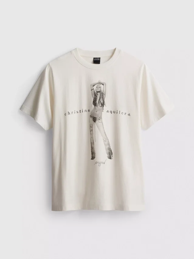 Christina Aguilera bomulds-T-shirt med musikmotiv