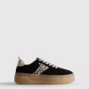 Chunky sneakers med leopardmønster og gummisål