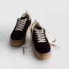 Chunky sneakers med leopardmønster og gummisål