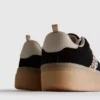 Chunky sneakers med leopardmønster og gummisål