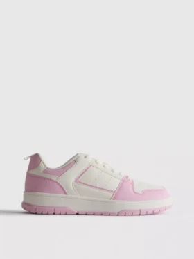 Court-sneakers med farveblokke