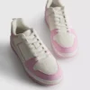 Court-sneakers med farveblokke