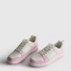 Court-sneakers med farveblokke