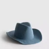 Cowboyhat i denim med nitter