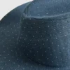 Cowboyhat i denim med nitter