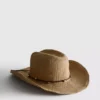 Cowboyhat i strå med kant