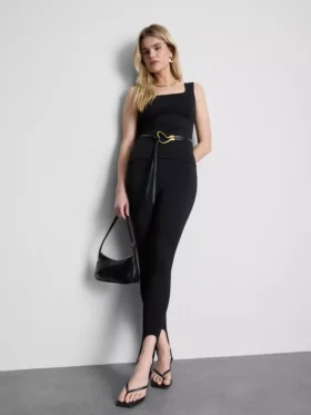 Crepe-tanktop med brede stropper