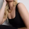 Crepe-tanktop med brede stropper