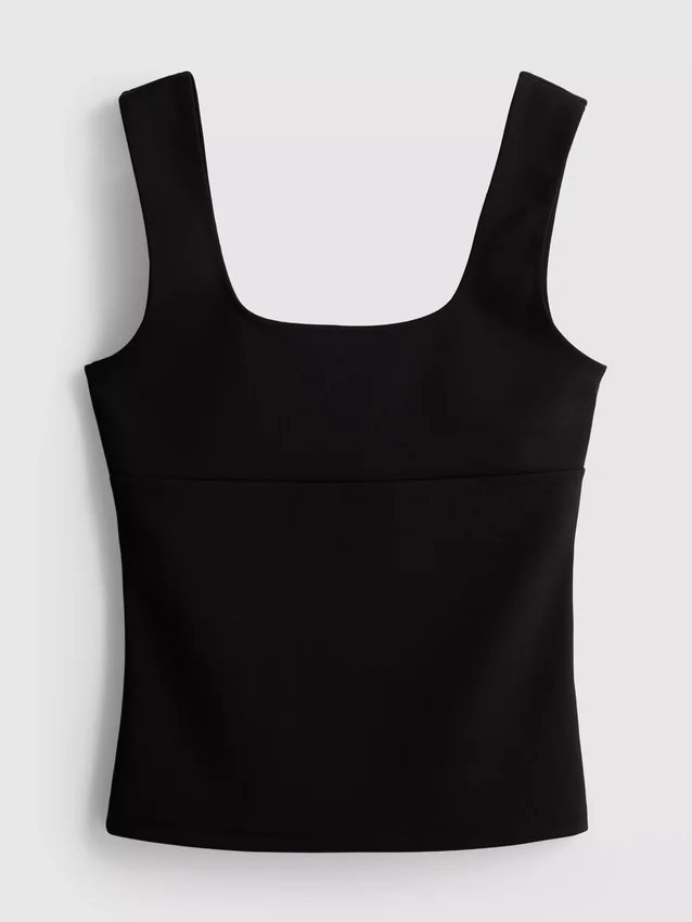 Crepe-tanktop med brede stropper