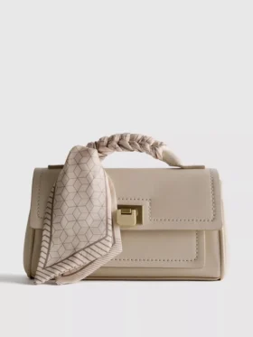 Crossbody-taske med tørklædedetaljer