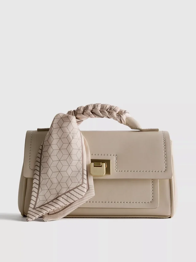 Crossbody-taske med tørklædedetaljer