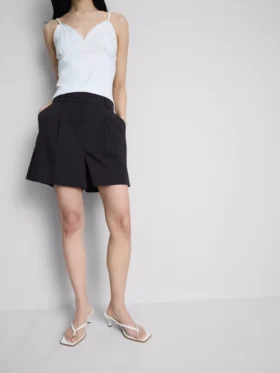 Cruise-shorts med høj talje og struktur