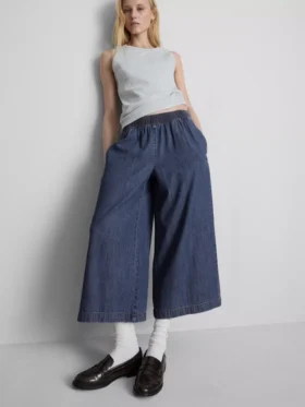 Culotte-Jeans med brede ben