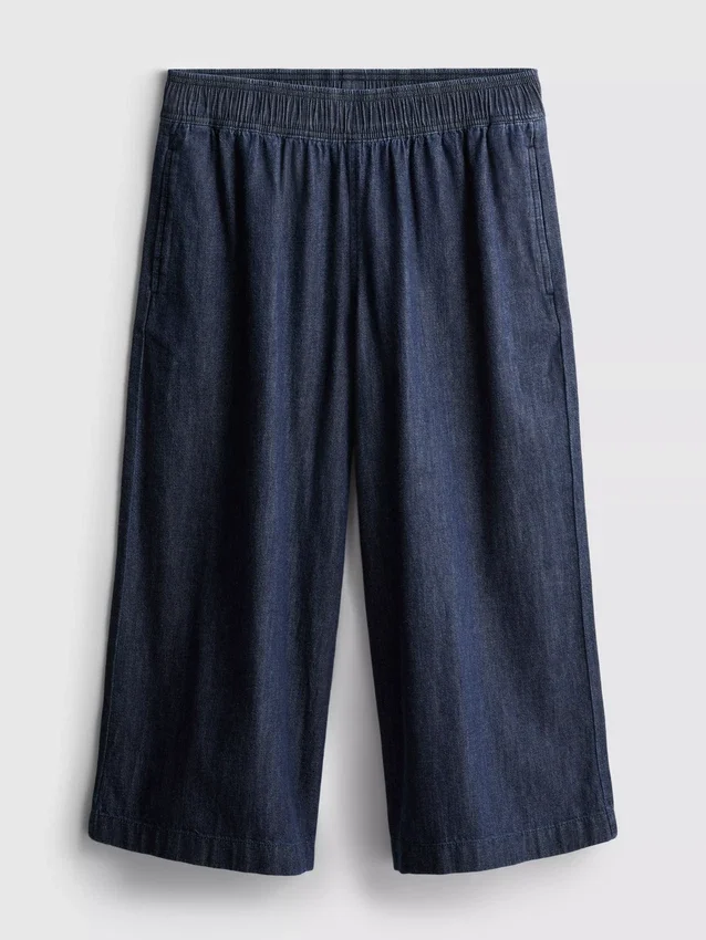 Culotte-Jeans med brede ben