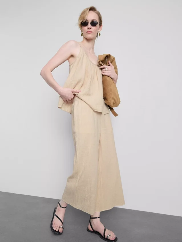 Culottes i ren bomuld