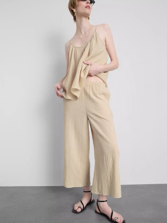 Culottes i ren bomuld