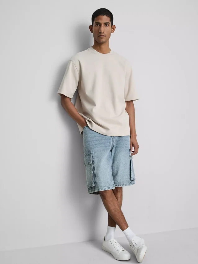 Denim-cargoshorts