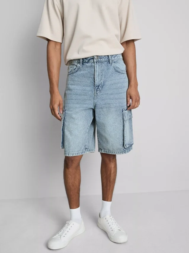 Denim-cargoshorts
