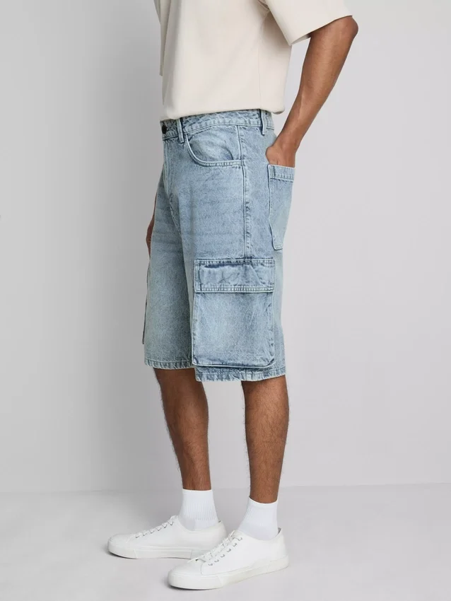 Denim-cargoshorts