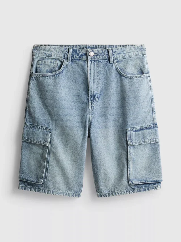 Denim-cargoshorts