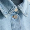 Denimjakke med påsyet lomme i bomuld