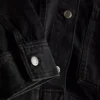 Denimjakke med påsyet lomme i bomuld
