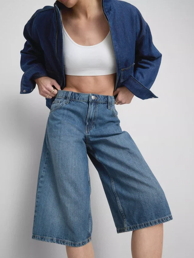 Denimshorts i bomuld